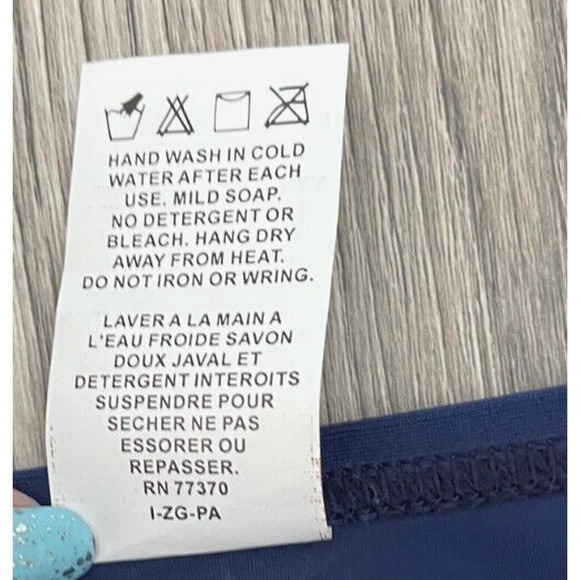 TYR Fitness Solid Hi-Waist Nylon Bottom SwimSuit Blueberry Plus Size 20 $34 - Picture 5 of 6